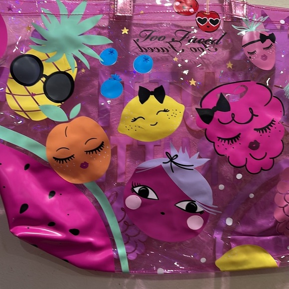 Too Faced Pink Tutti Frutti Tote Bag - Picture 6 of 7